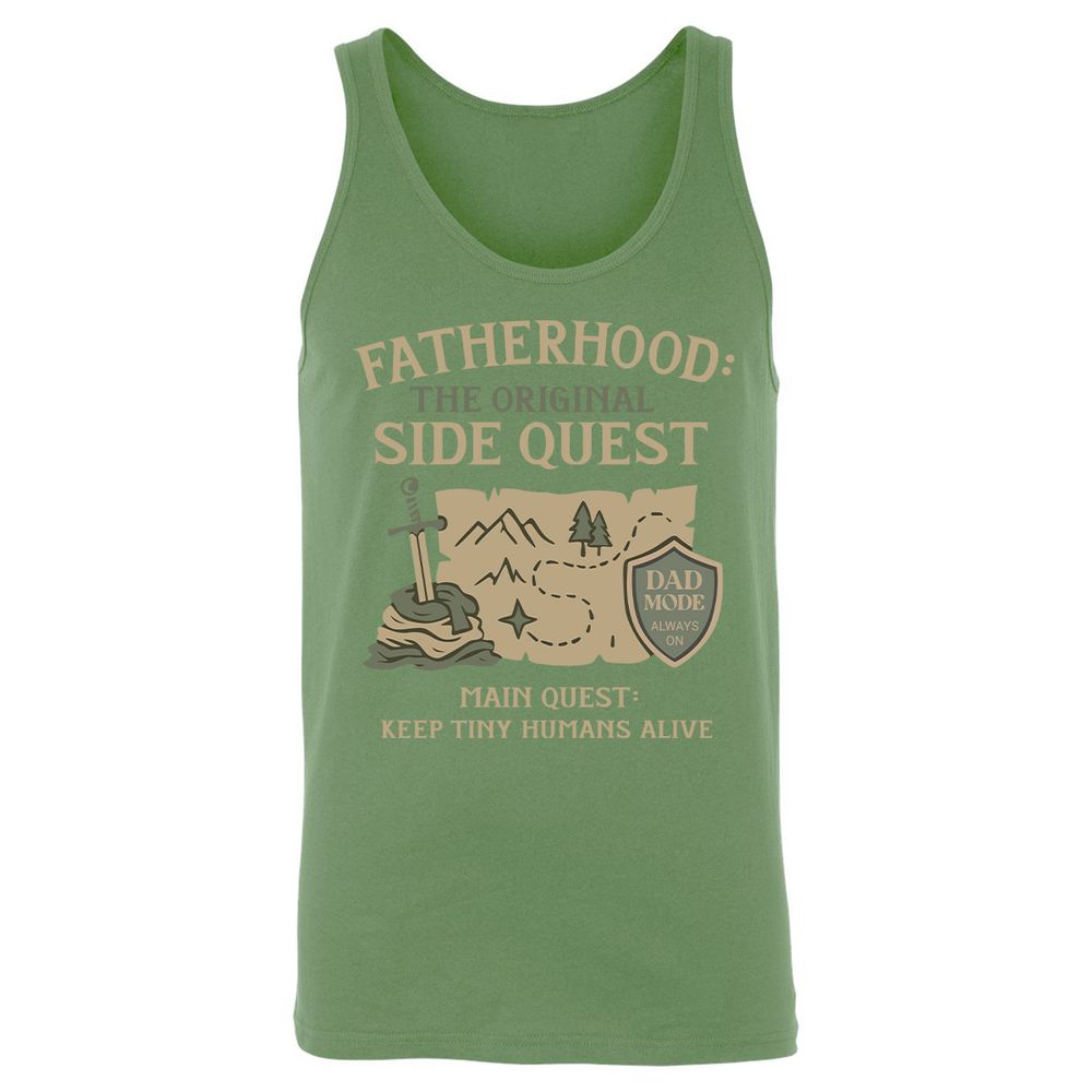 Fatherhood The Original Side Quest Unisex Jersey Tank - Leaf - 10