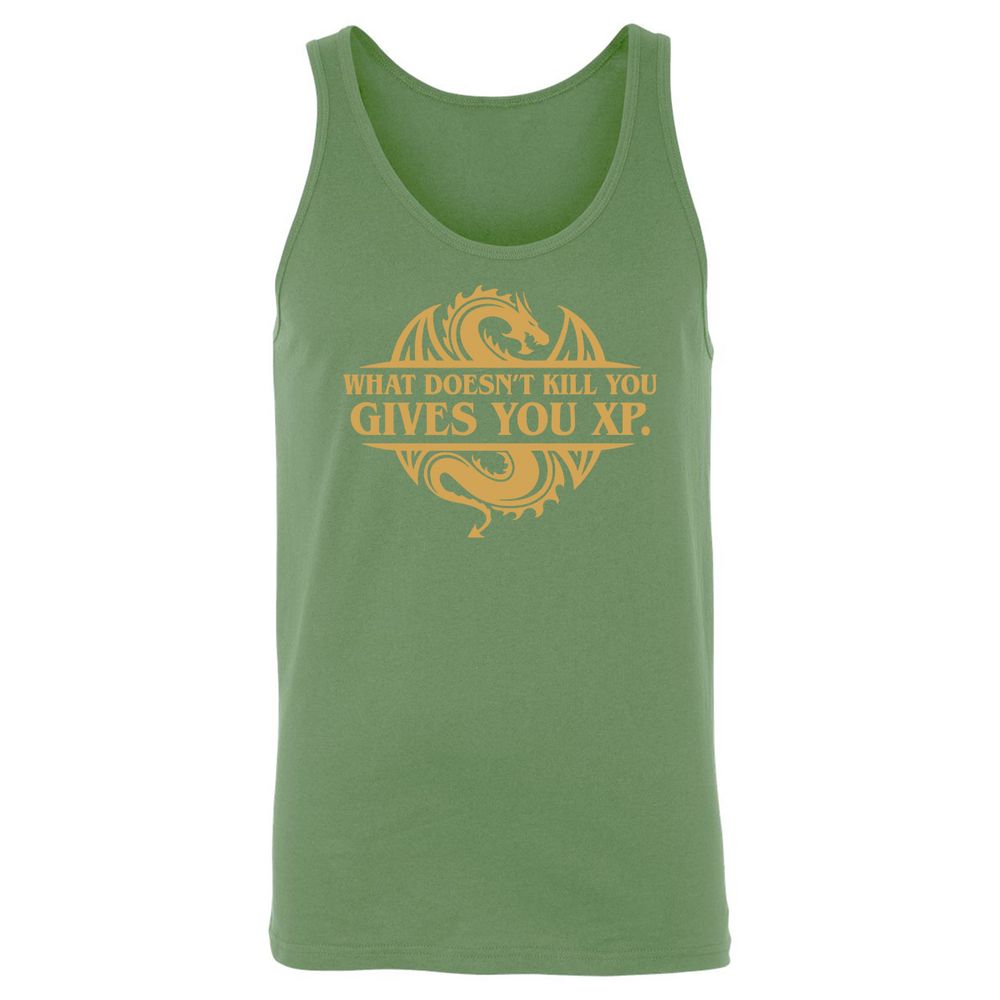 What Doesn't Kill You Gives You XP Unisex Jersey Tank - Leaf - 10