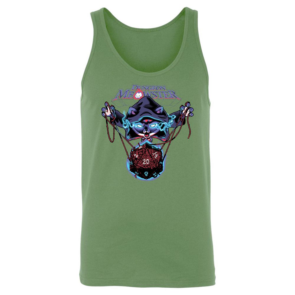 Dungeon Meowster Unisex Jersey Tank - Leaf - 10