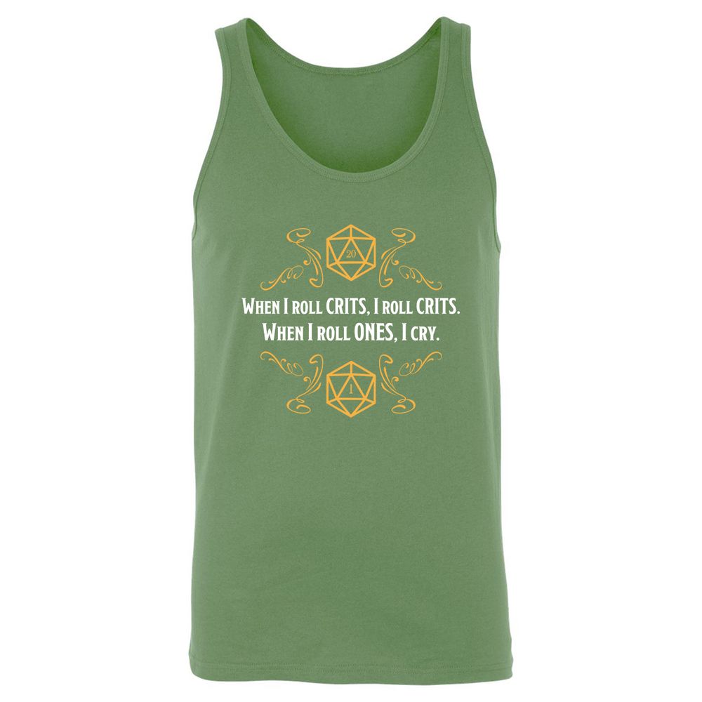 When I Roll Crits Unisex Jersey Tank - Leaf - 10