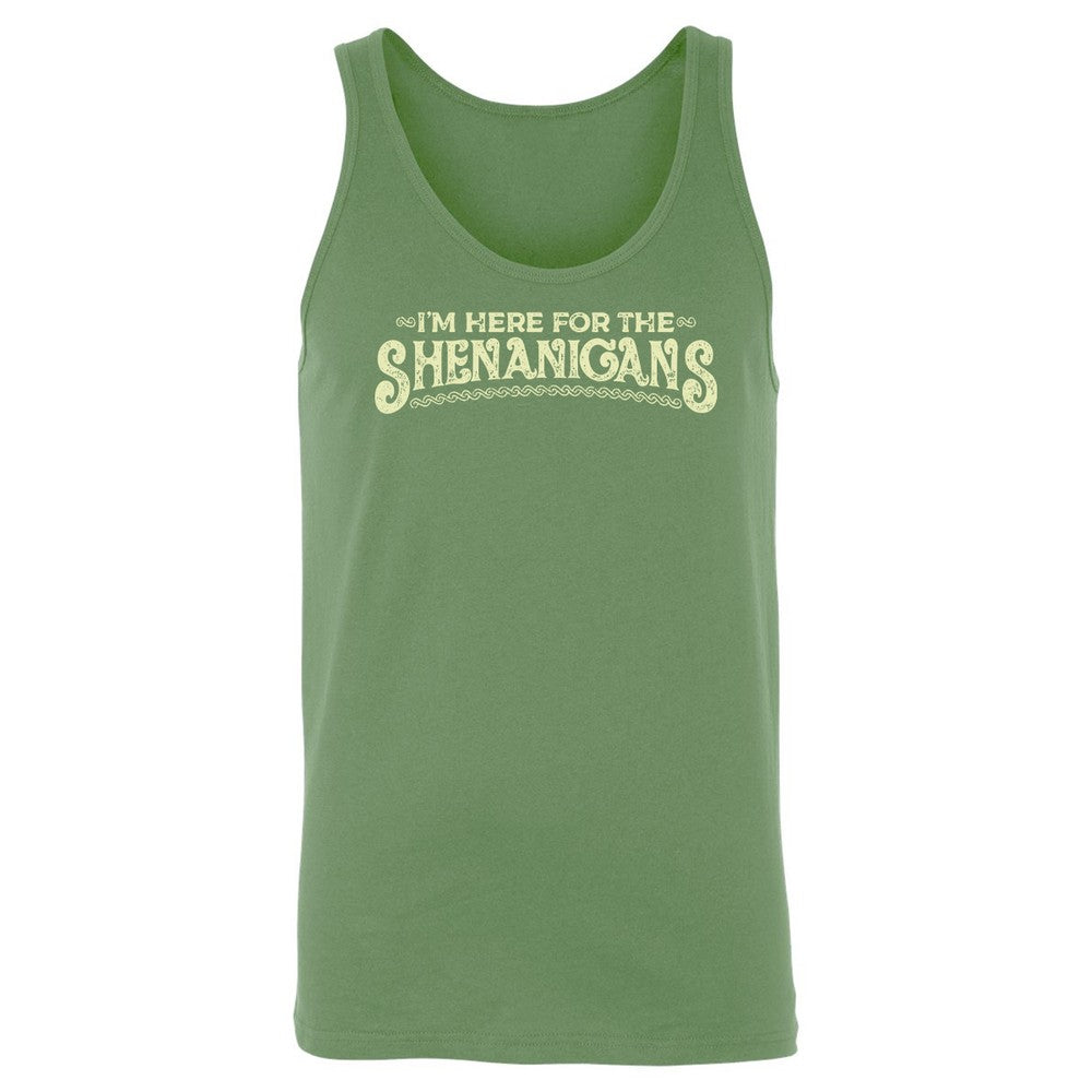 Here For The Shenanigans Unisex Jersey Tank - Leaf - 10