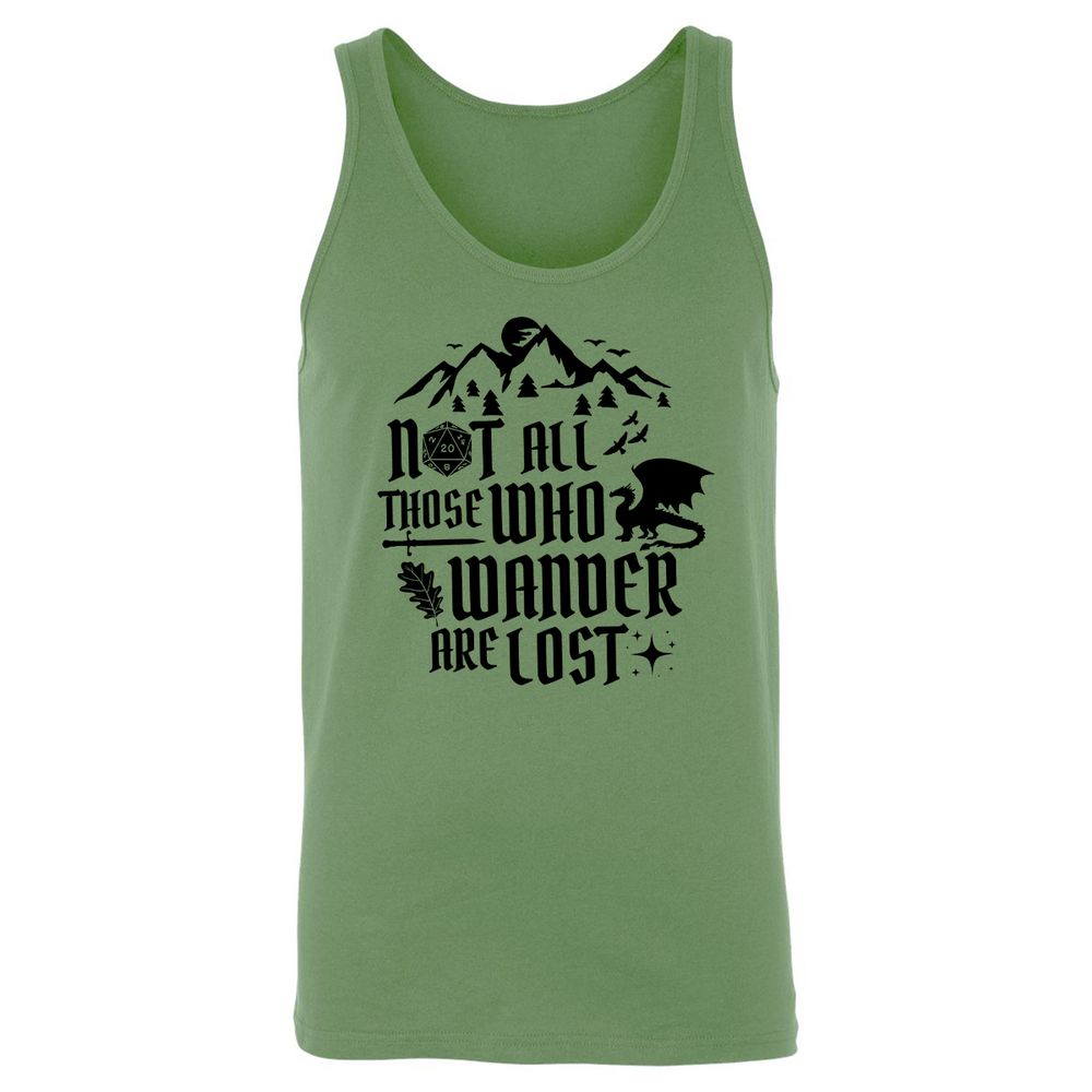 Not All Those Who Wander Are Lost Unisex Jersey Tank - Leaf - 10