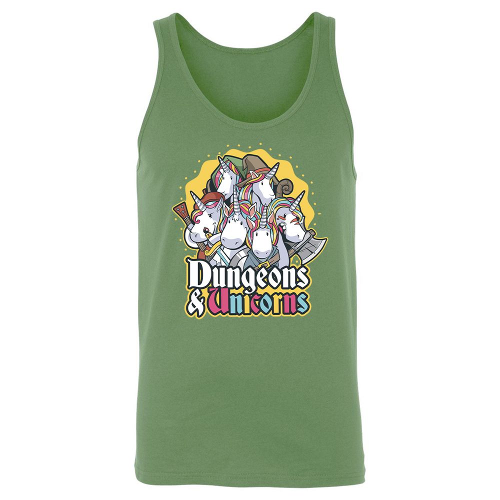 Dungeons And Unicorns Unisex Jersey Tank - Leaf - 10
