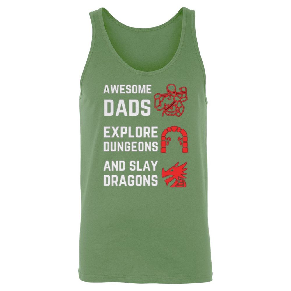 Awesome Dad Fathers Day Unisex Jersey Tank - Leaf - 10