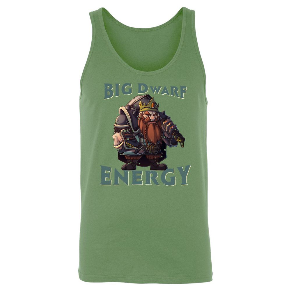 Big Dwarf Energy Unisex Jersey Tank - Leaf - 10