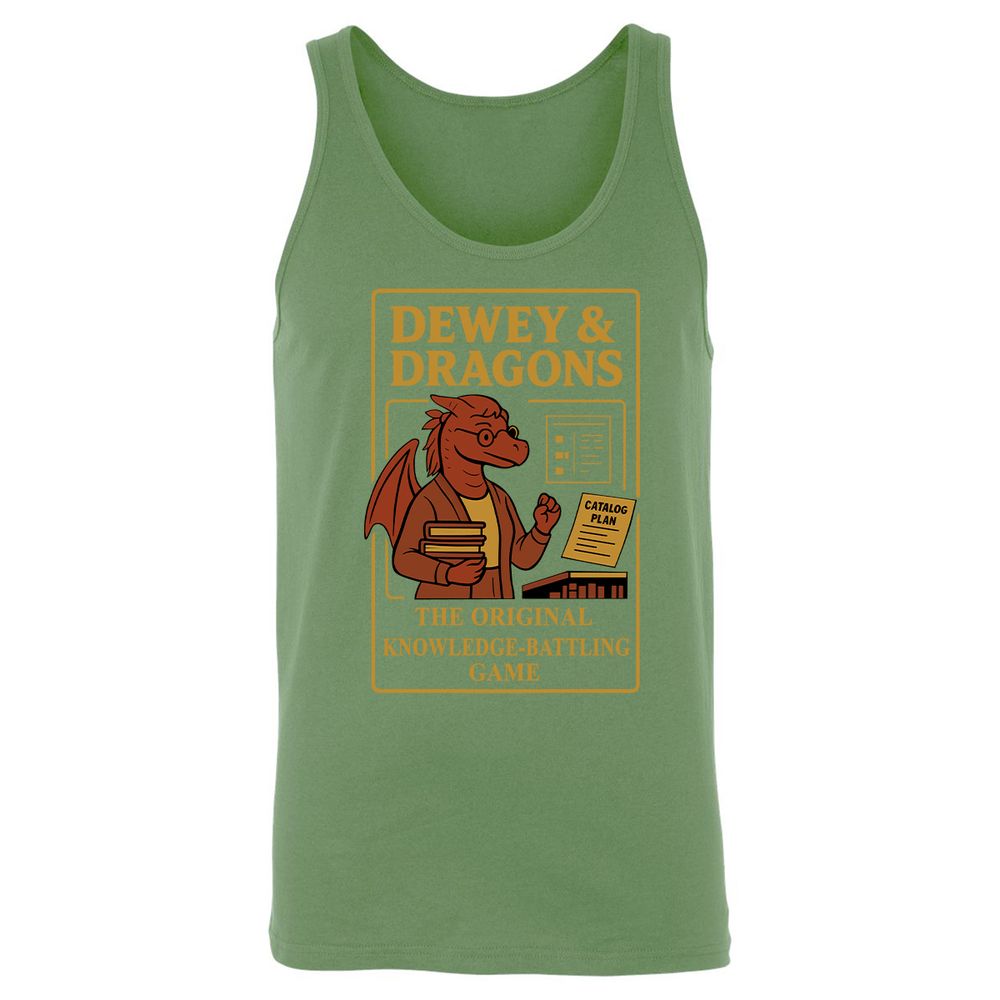 Dewey & Dragons Unisex Jersey Tank - Leaf - 10
