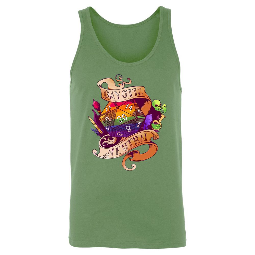 Gayotic Neutral Unisex Jersey Tank - Leaf - 10