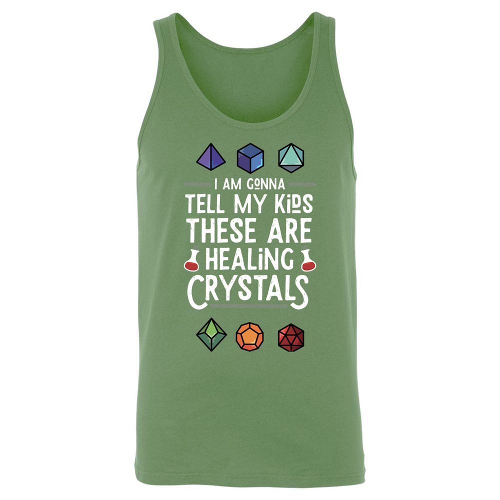 Healing Crystals Unisex Jersey Tank - Leaf - 10