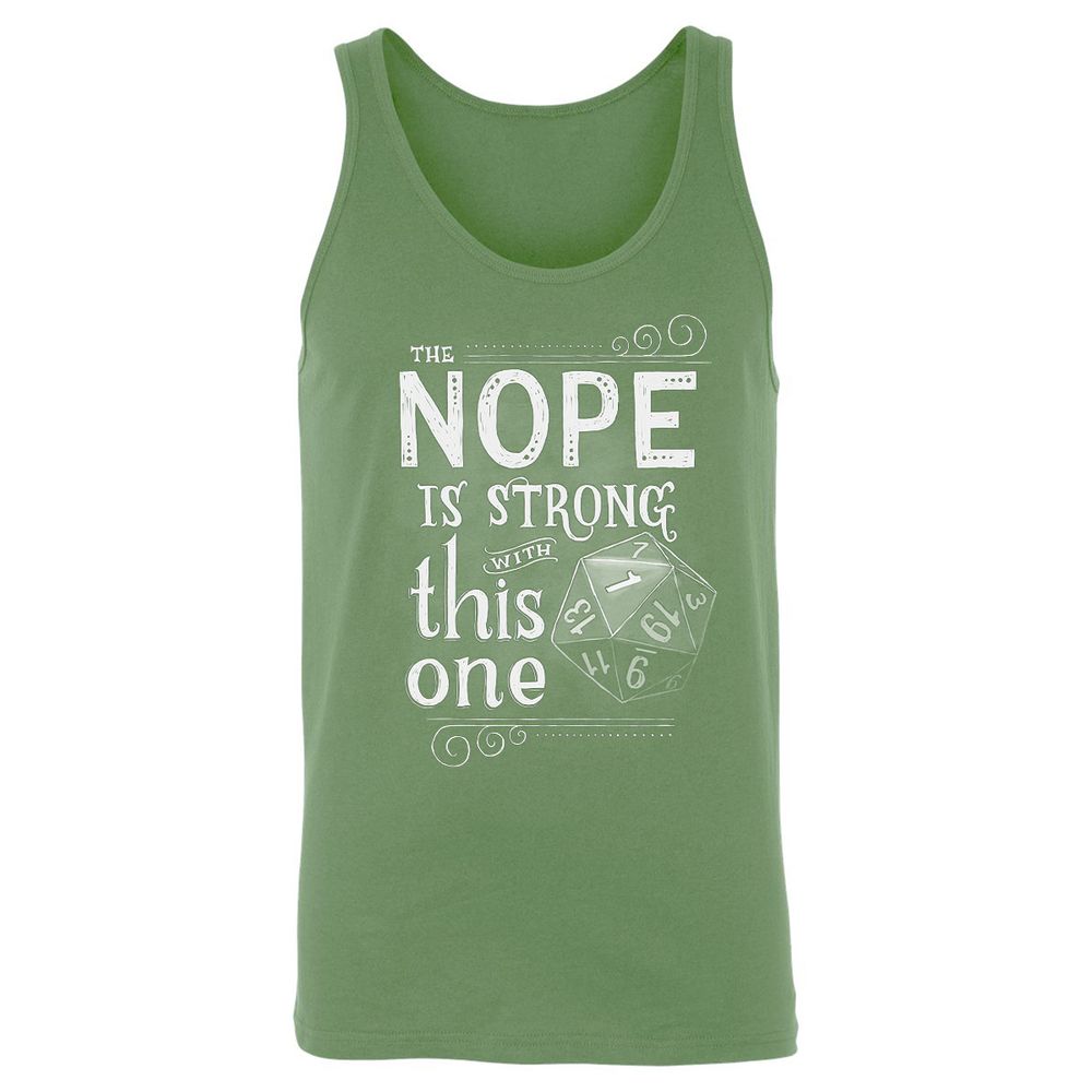 The NOPE is Strong with This One Unisex Jersey Tank - Leaf - 10