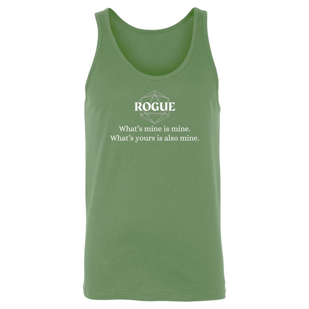Rogue – What’s Mine Is Mine, What’s Yours Is Also Mine Unisex Jersey Tank - Leaf - 10