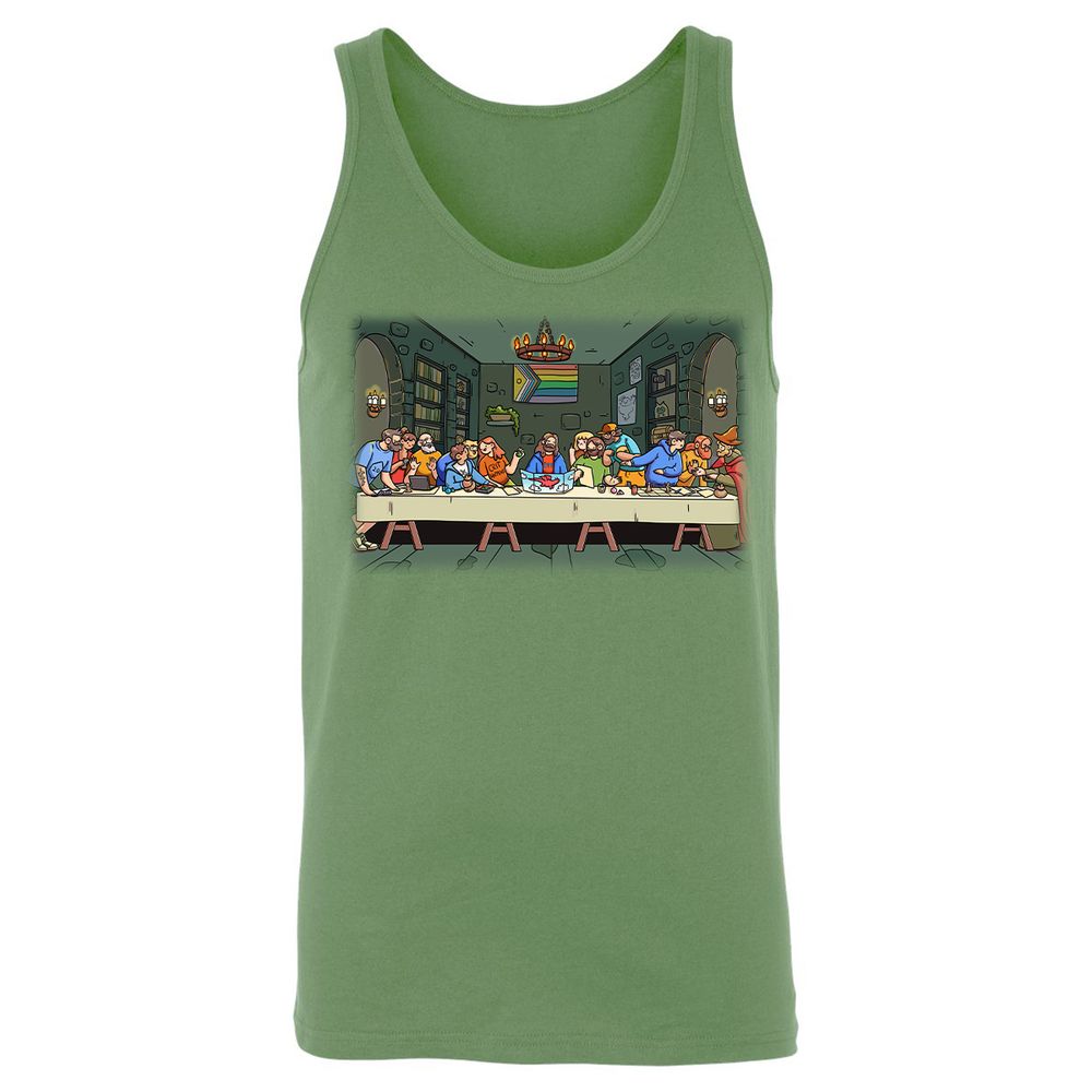 DnD Characters Pride Themed The Last Supper Shirt Unisex Jersey Tank - Leaf - 10