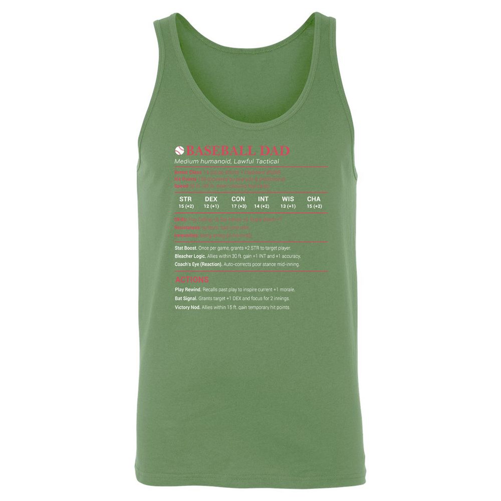 Baseball Dad Unisex Jersey Tank - Leaf - 10