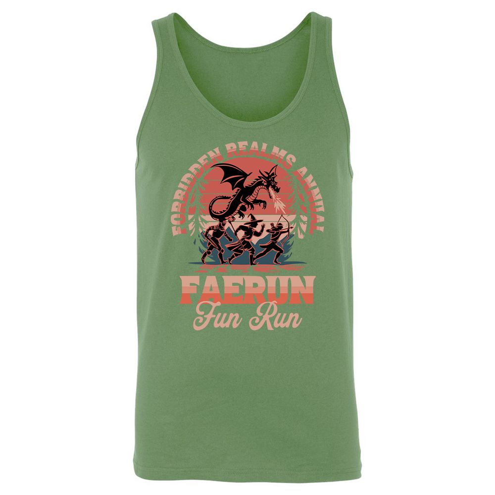 Faerun Fun Run Unisex Jersey Tank - Leaf - 10