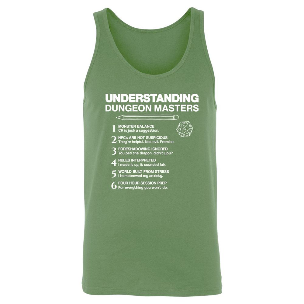 Understanding Dungeon Masters Unisex Jersey Tank - Leaf - 10