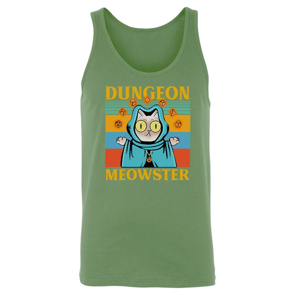 Dungeon Meowster Unisex Jersey Tank - Leaf - 10