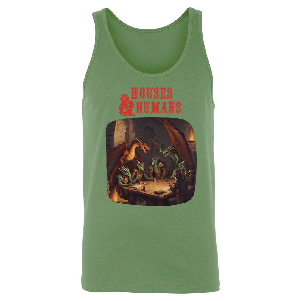 Houses And Humans Unisex Jersey Tank - Leaf - 10