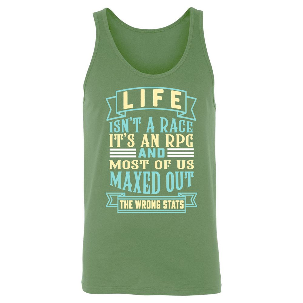 Life Is A RPG Unisex Jersey Tank - Leaf - 10
