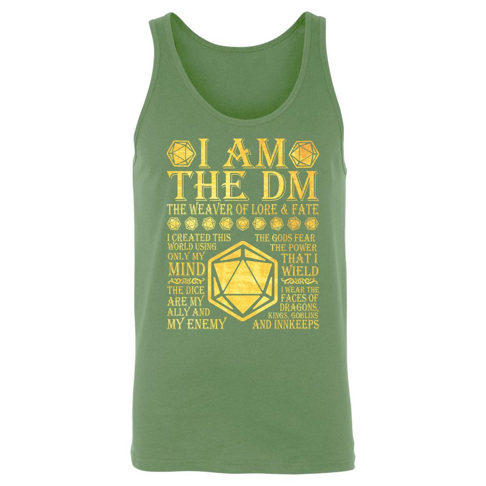 I Am The DM Unisex Jersey Tank - Leaf - 10