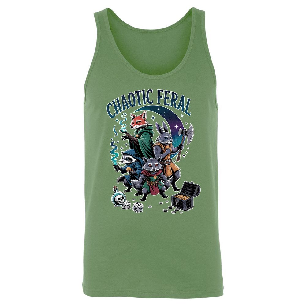 Chaotic Feral Unisex Jersey Tank - Leaf - 10