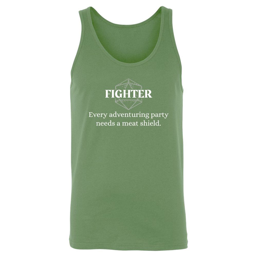 Fighter – Every Party Needs A Meat Shield Unisex Jersey Tank - Leaf - 10