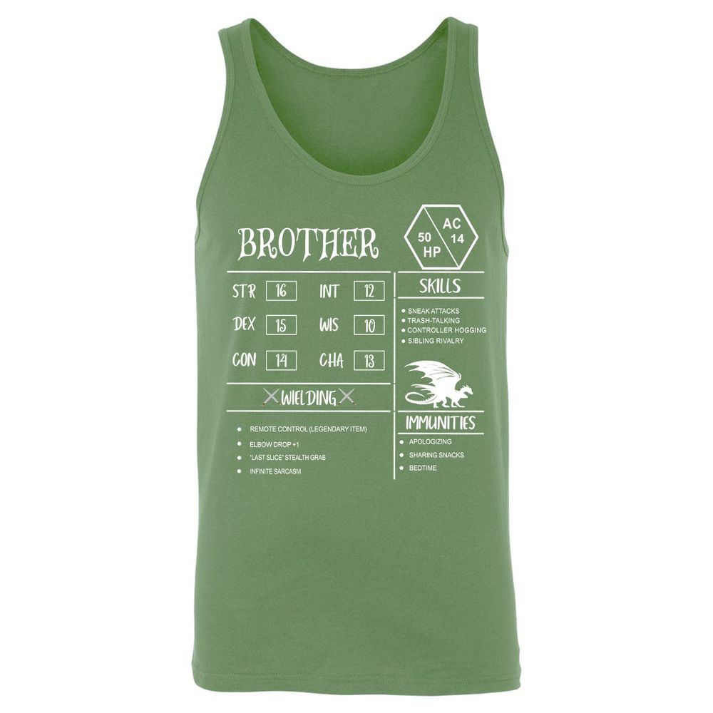 Brother Stats Unisex Jersey Tank - Leaf - 10