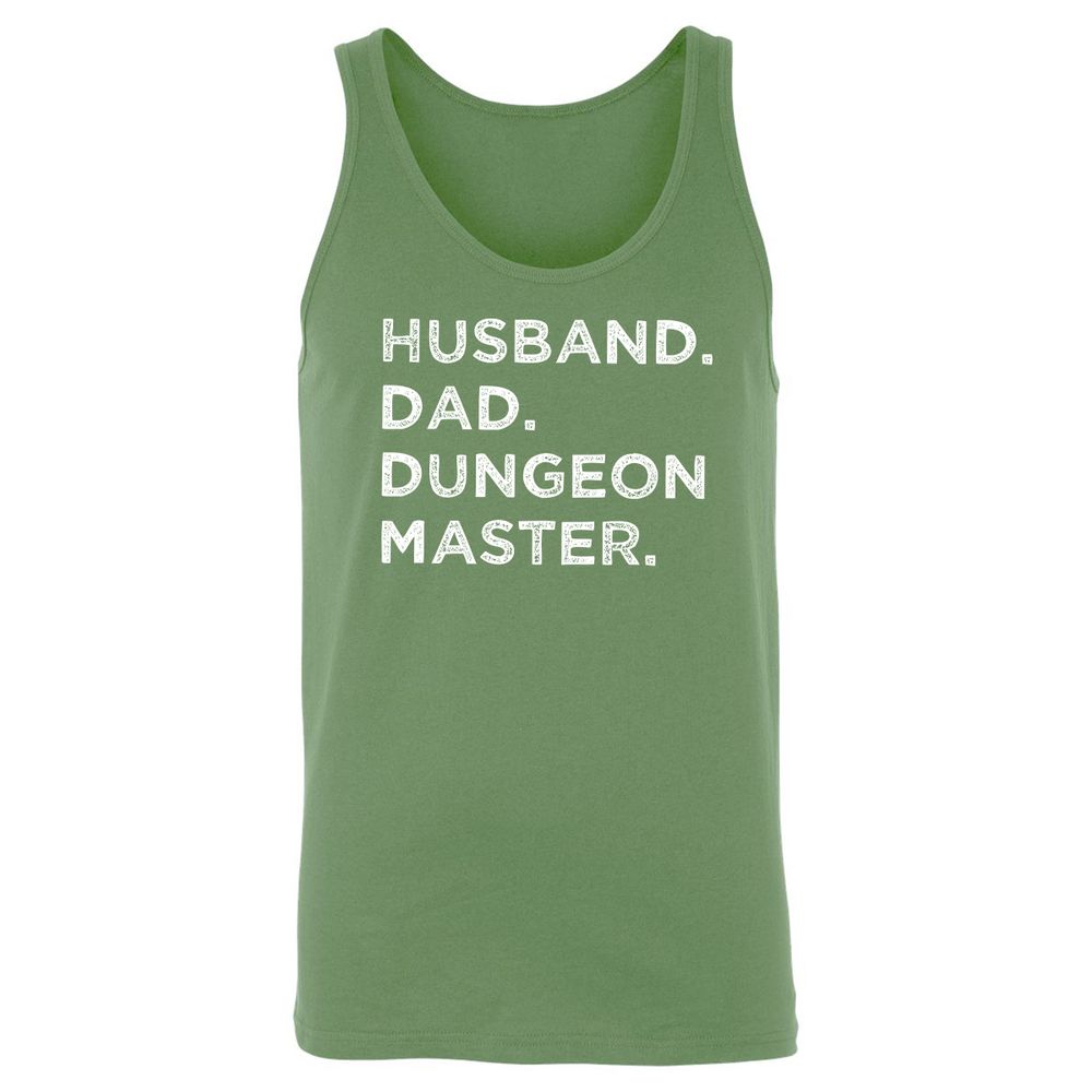 Husband Dad Dungeon Master Unisex Jersey Tank - Leaf - 10
