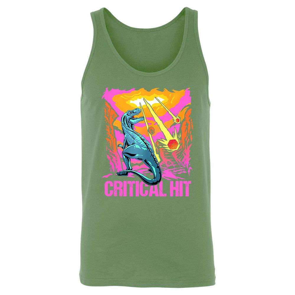 Dinosaur Critical Hit Unisex Jersey Tank - Leaf - 10