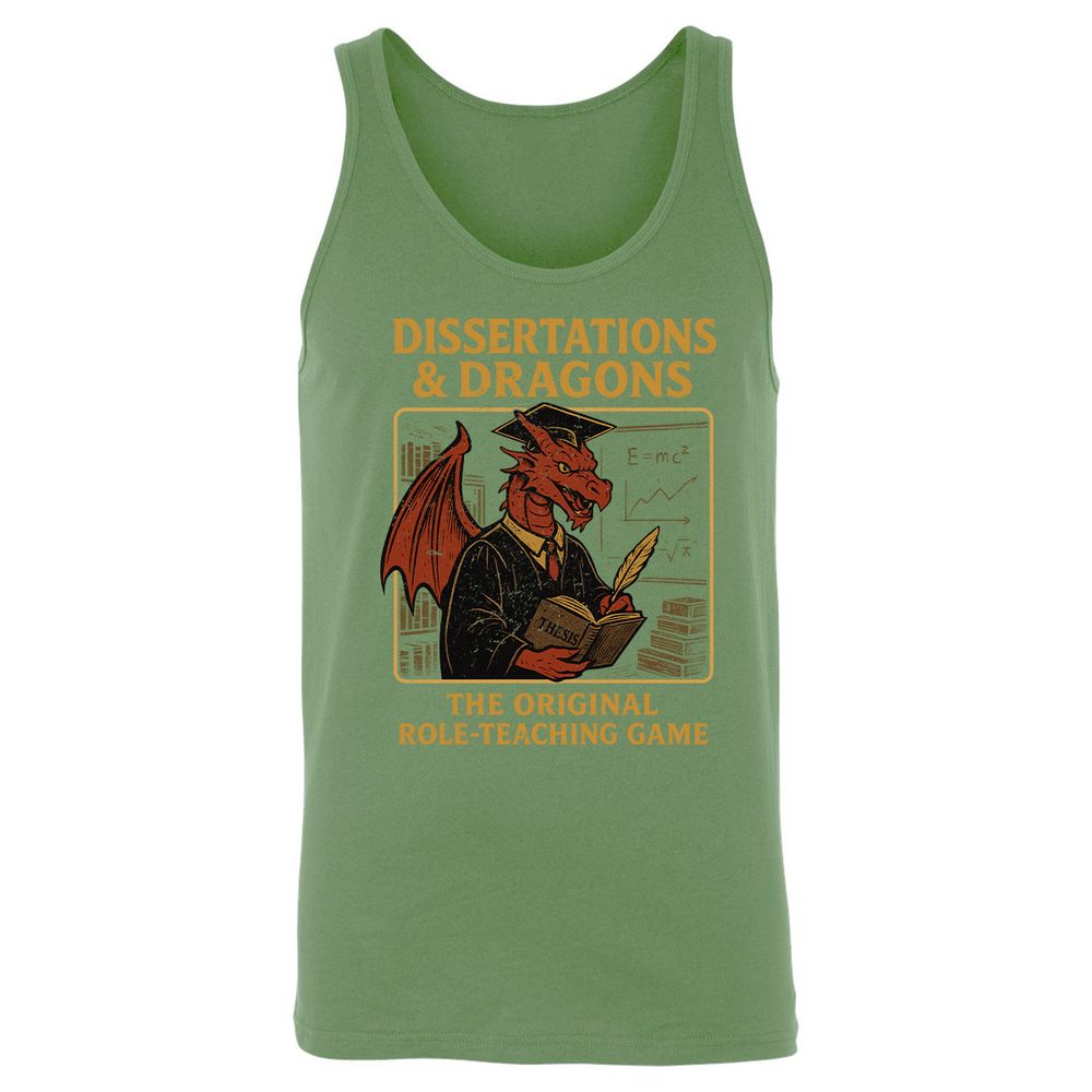 Disserations & Dragons Unisex Jersey Tank - Leaf - 10