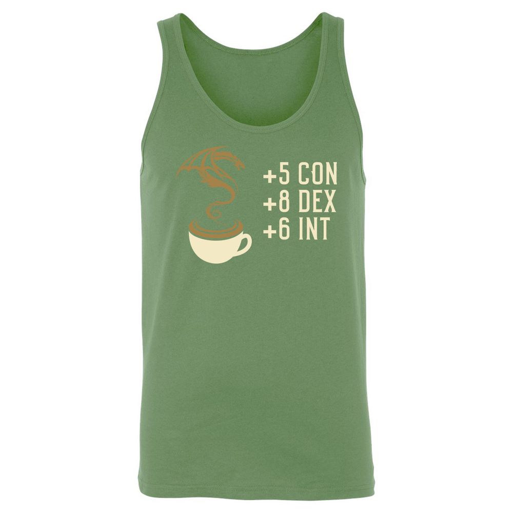 Coffee Dragon Unisex Jersey Tank - Leaf - 10