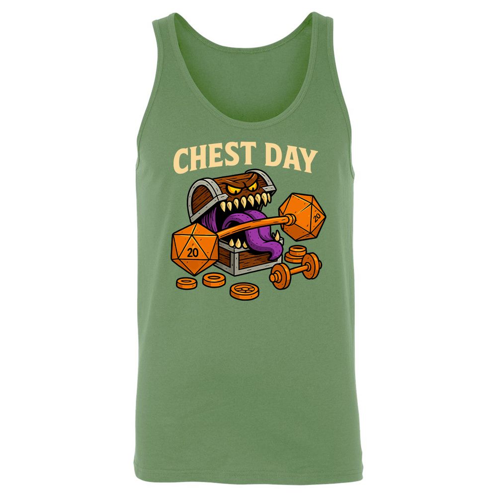 Chest Day Unisex Jersey Tank - Leaf - 10