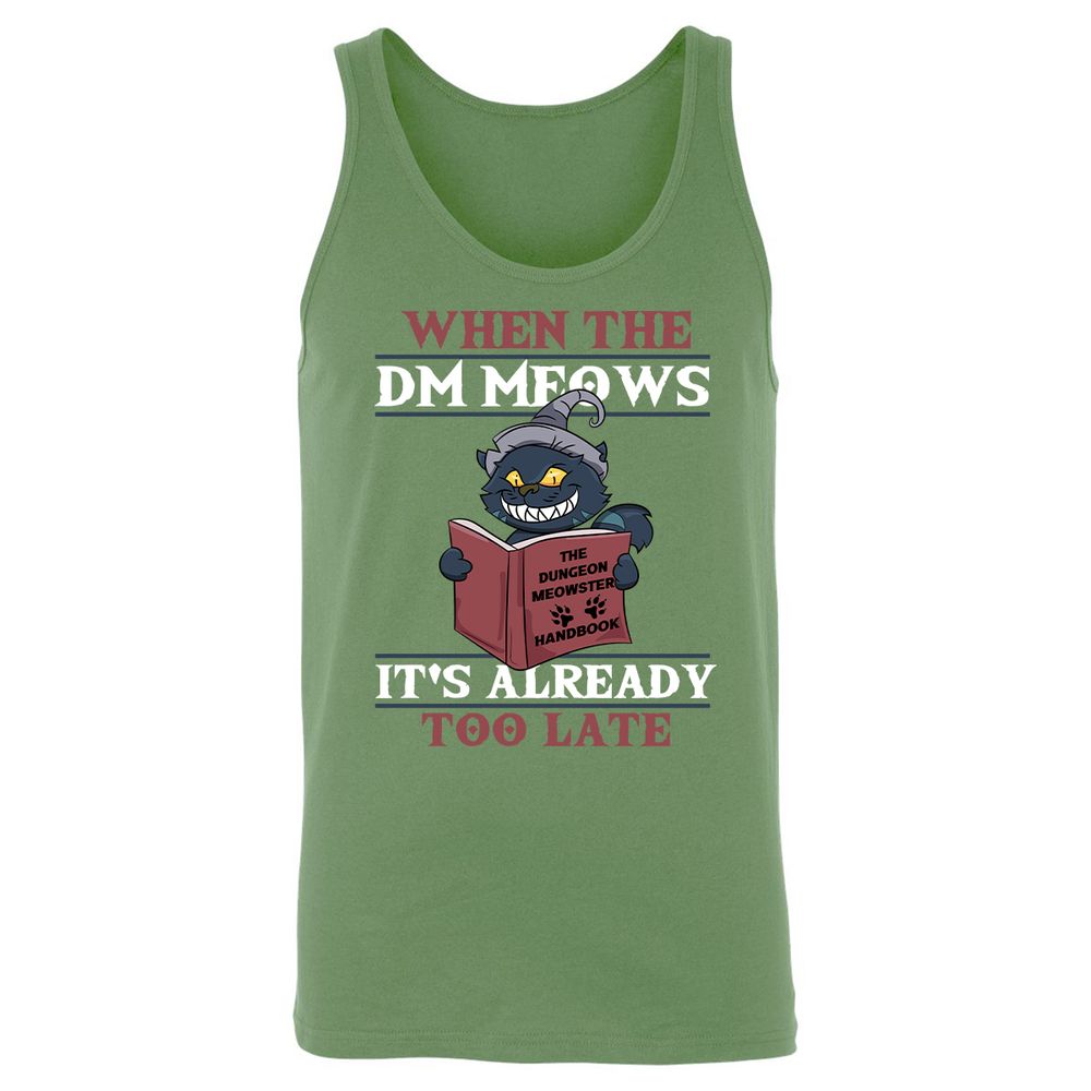 When The DM Meow Unisex Jersey Tank - Leaf - 10
