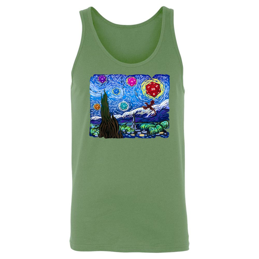 Dragon Starry Night Unisex Jersey Tank - Leaf - 10
