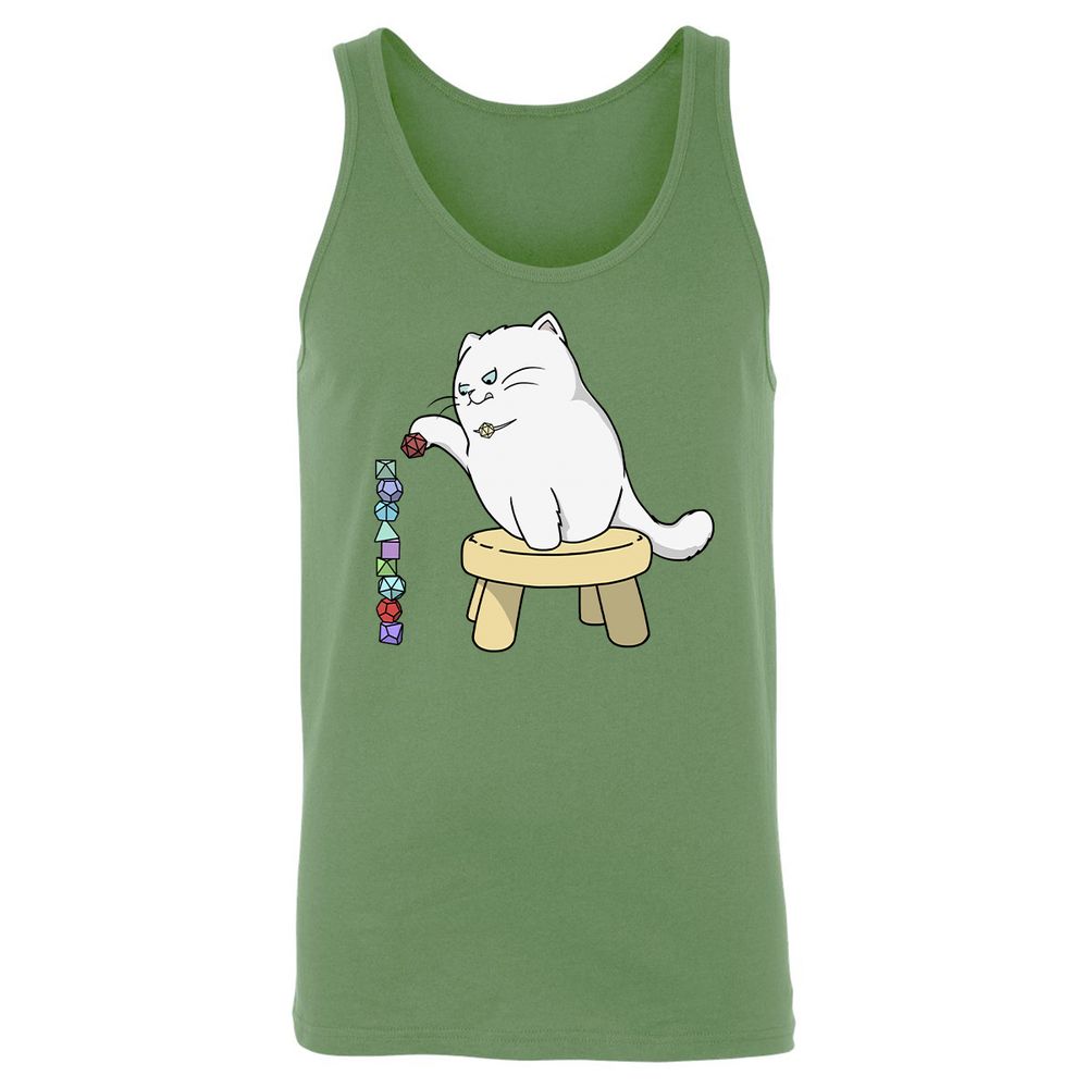 Cat Stacking Dice Unisex Jersey Tank - Leaf - 10
