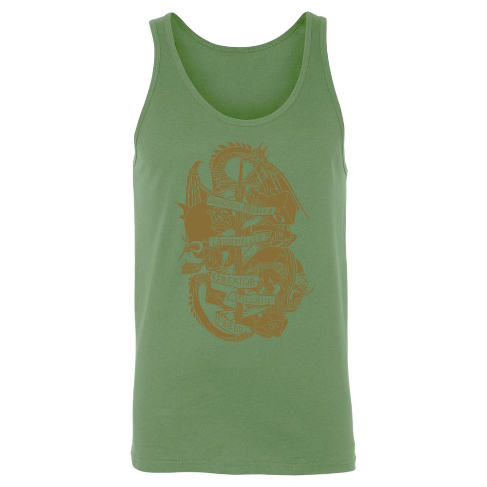 Dungeon Master Dragon Unisex Jersey Tank - Leaf - 10