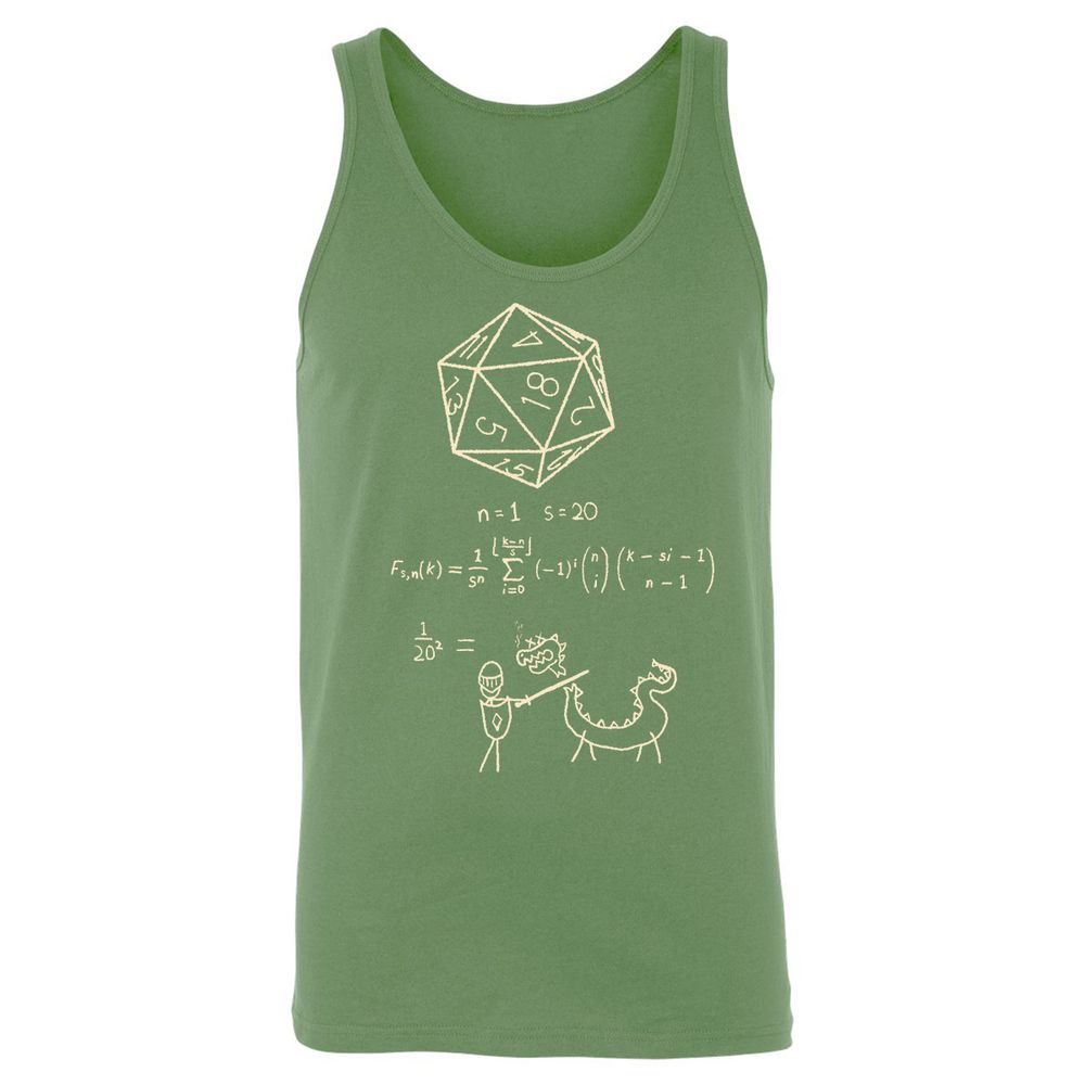 Science Of20 Sided Dice Unisex Jersey Tank - Leaf - 10