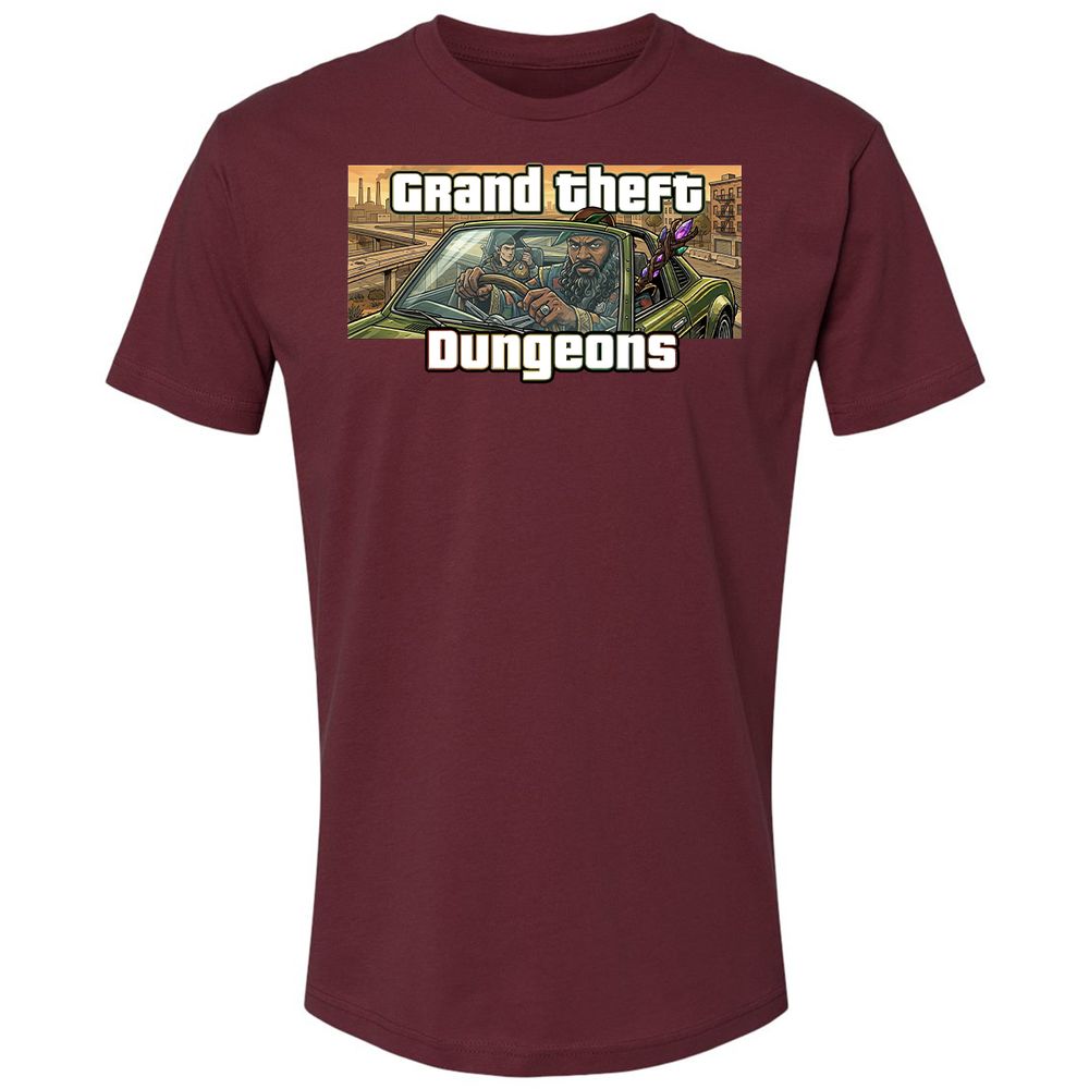 Grand Theft Dungeons Premium Unisex T-Shirt - Maroon - 10