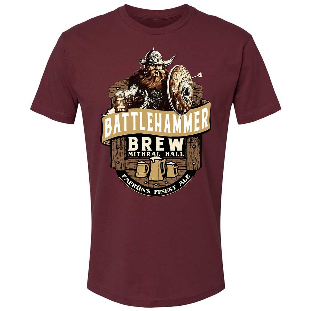 Battlehammer Brew Premium Unisex T-Shirt - Maroon - 10