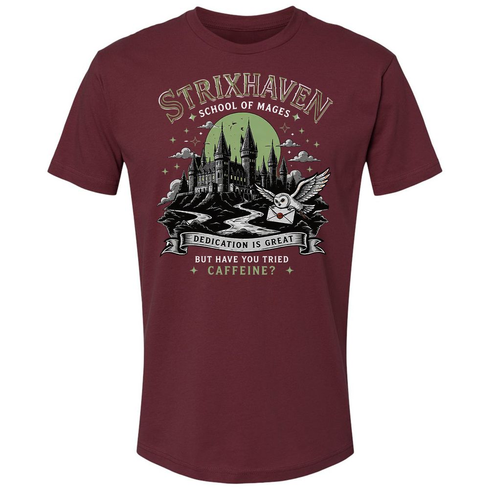 Strixhaven - School Of Mages Premium Unisex T-Shirt - Maroon - 10