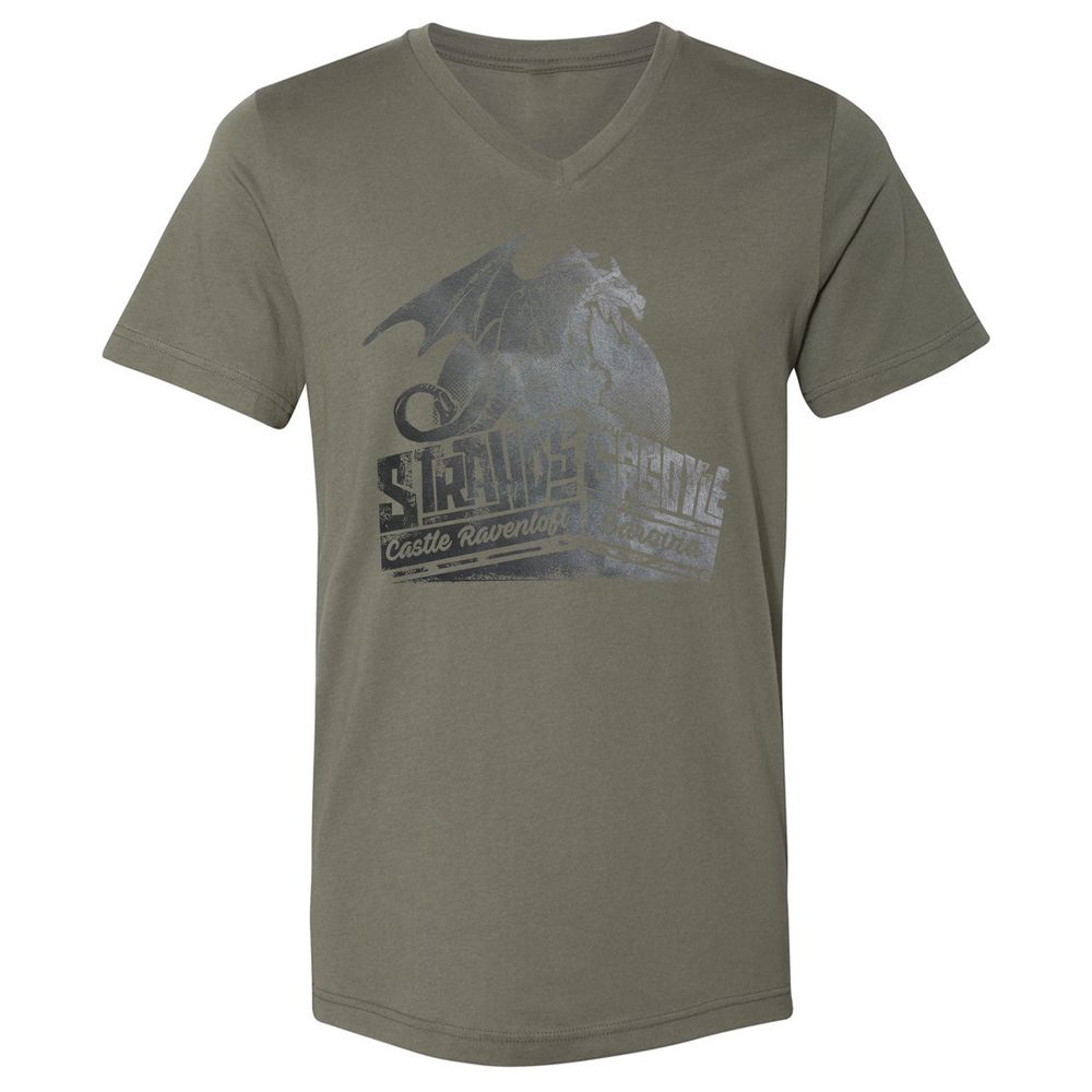 Strahd’s Gargoyle Unisex V-Neck T-Shirt - Military Green - 10