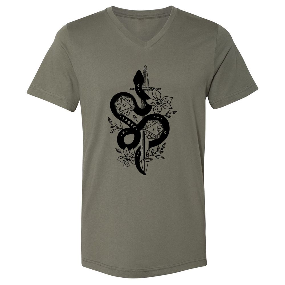 D20 Snake and Sword - Military Green - 10
