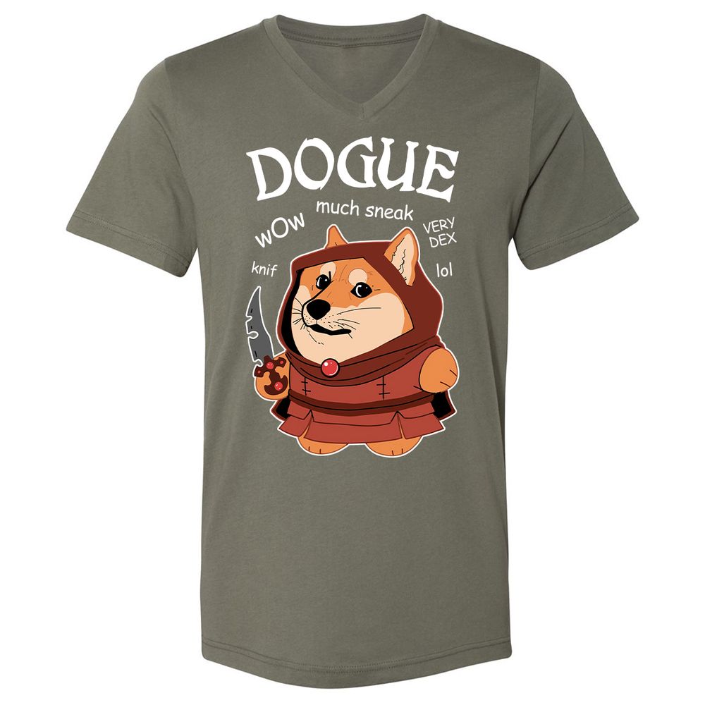 Dogue Class Unisex V-Neck T-Shirt - Military Green - 10