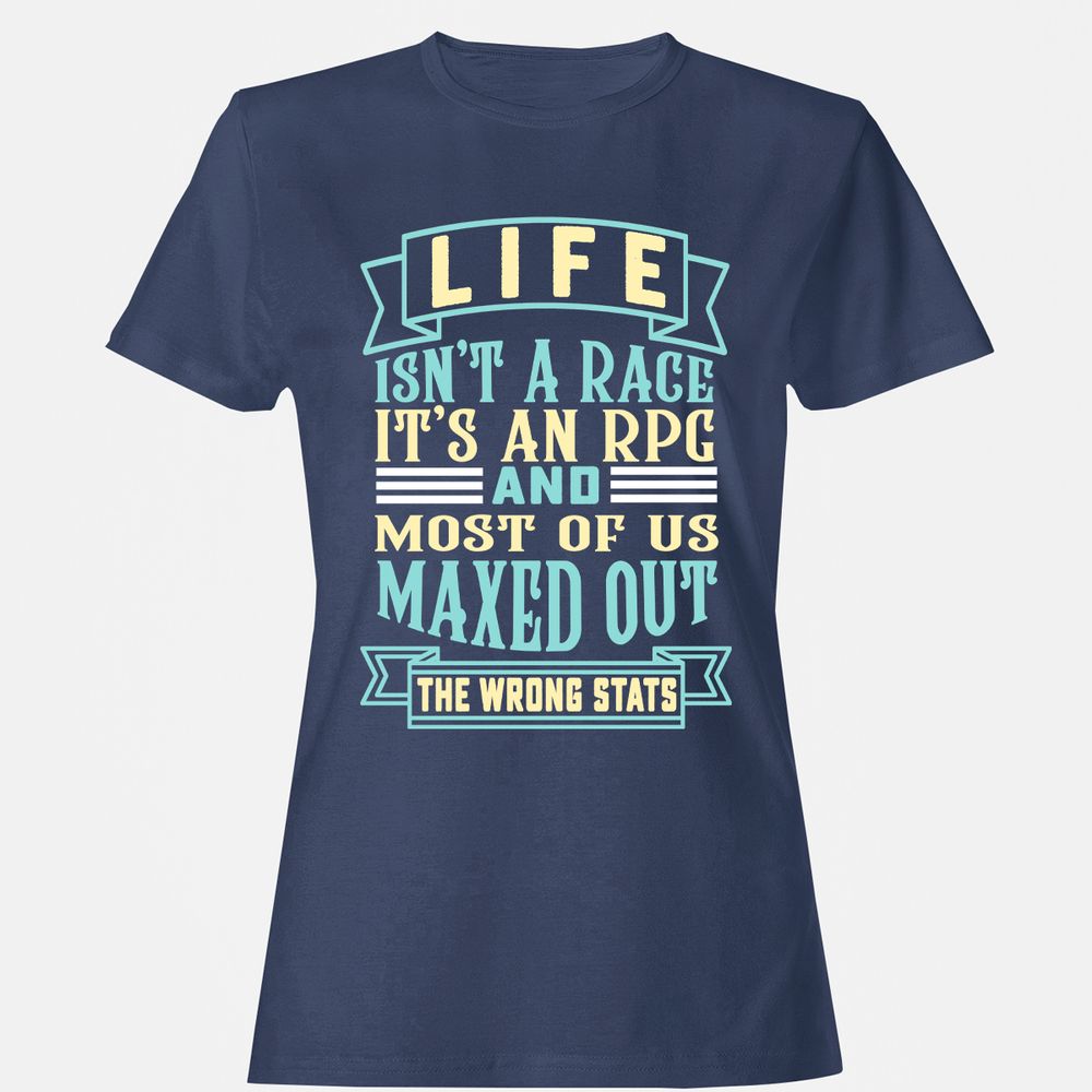 Life Is A RPG Women's T-Shirt - Navy - 10