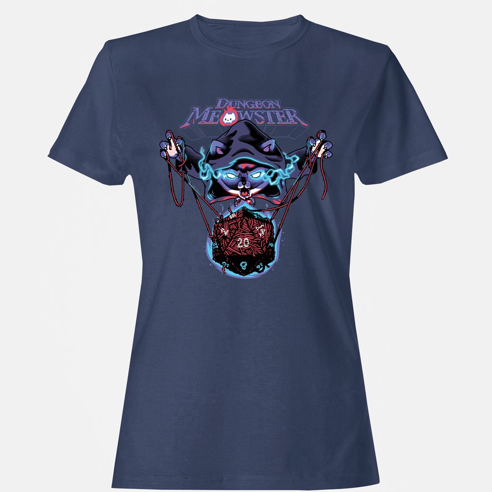 Dungeon Meowster Women's T-Shirt - Navy - 10