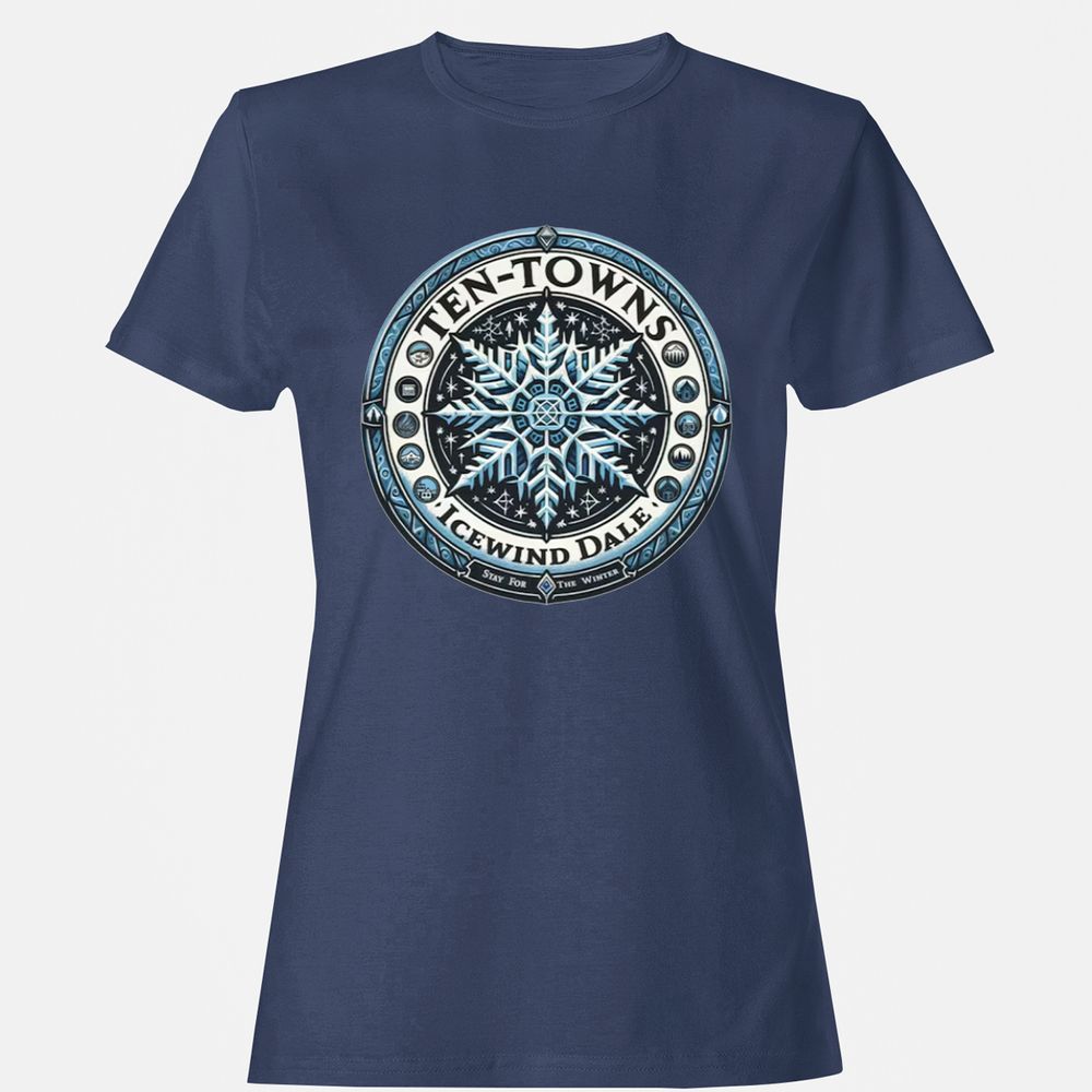 Ten-Towns Icewind Dale Women's T-Shirt - Navy - 10