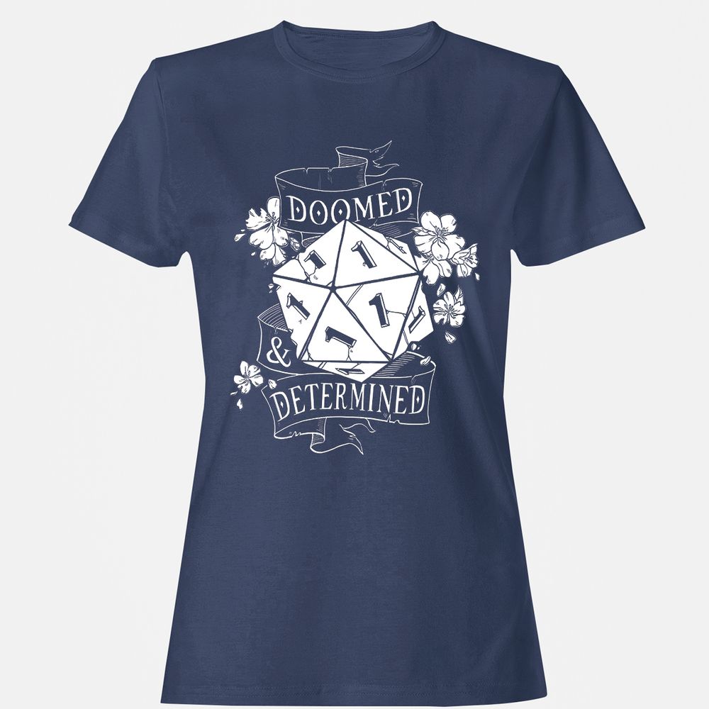 Doomed Determined Women's T-Shirt - Navy - 10