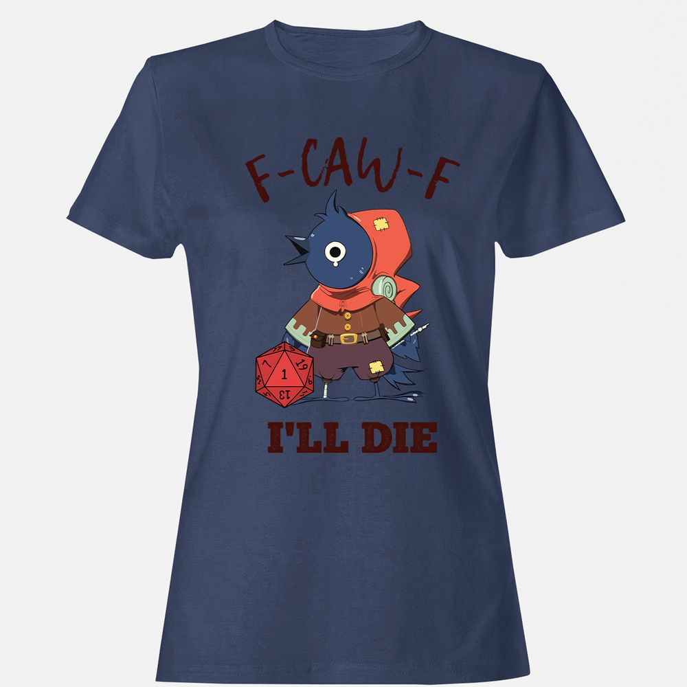 Women's T-Shirt - White - Navy - 10