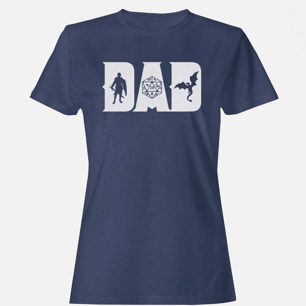 Dad Fathers Day Women's T-Shirt - Navy - 10