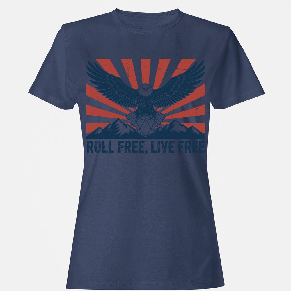 Roll Free, Live Free - Navy - 10