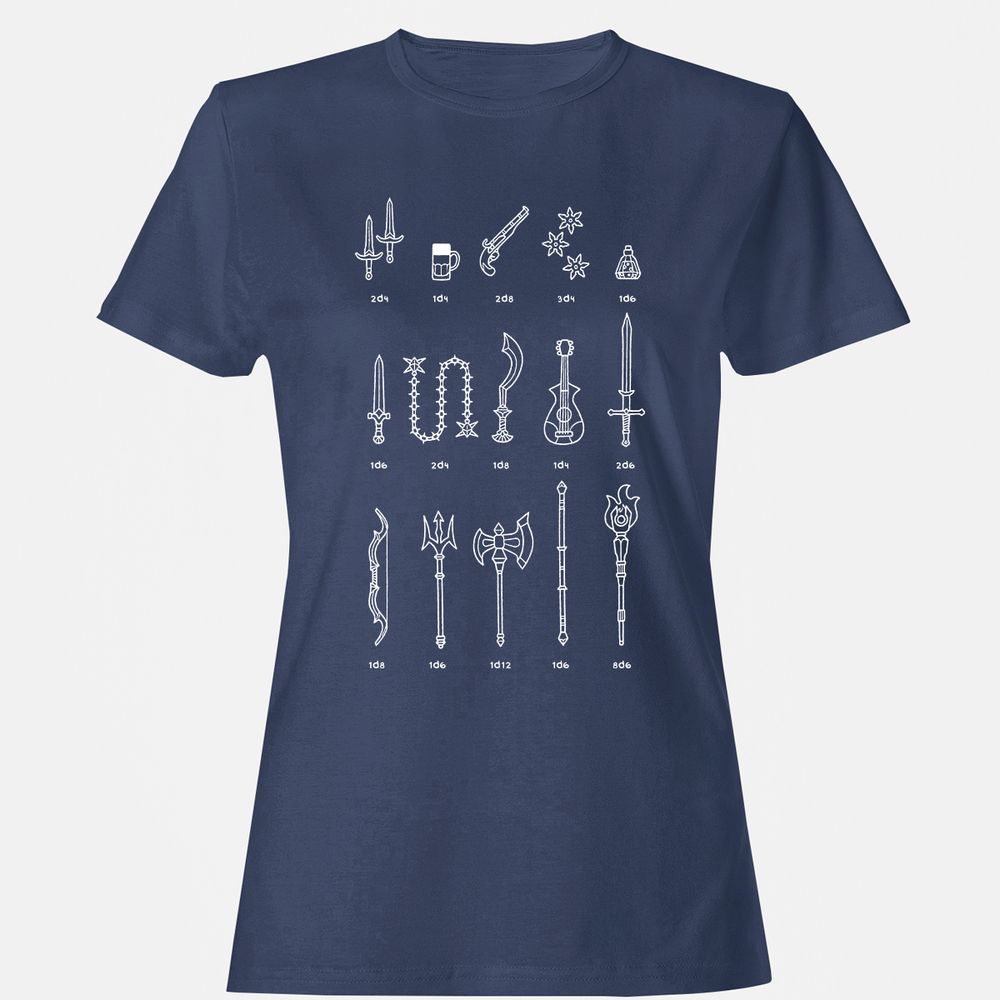 Damage Dealer RPG Women's T-Shirt - Navy - 10