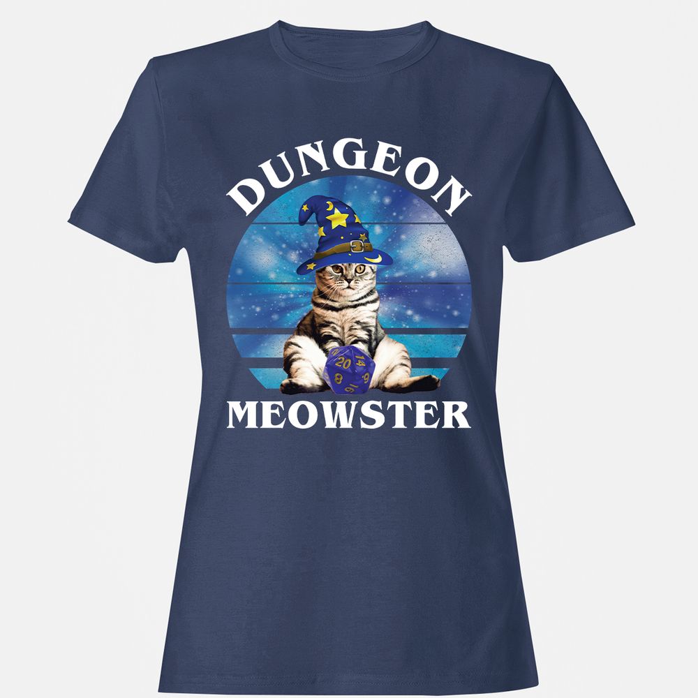 Dungeon Meowster Vintage Women's T-Shirt - Navy - 10